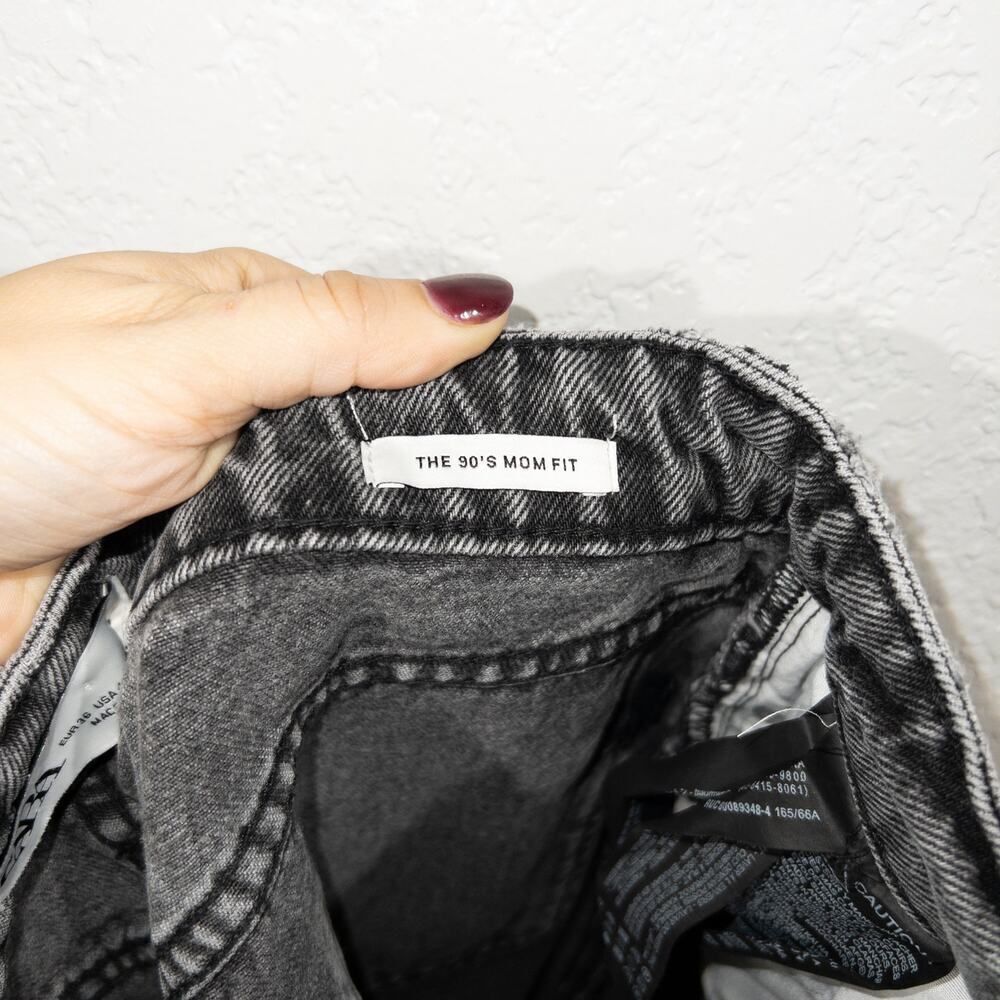 New Zara Izzy Grey High Rise The 90’s‎ Mom Fit Jeans Size 4 - Picture 9 of 10
